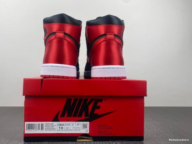 MaikeSneakers Air Satin Bred 1 OG Jordan High FD4810-061 WMNS 0711